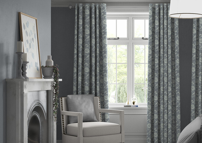 Bird Garden, Charcoal - Made to Measure Curtains - Image 3